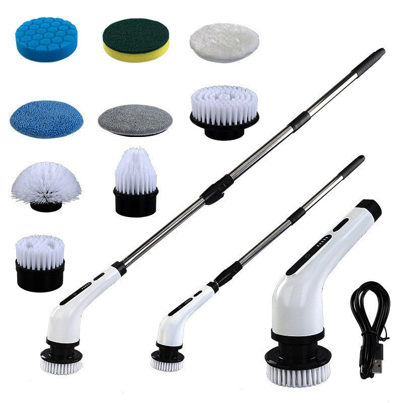 Extendable Wireless Electric Cleaning Brush Set (One Set)