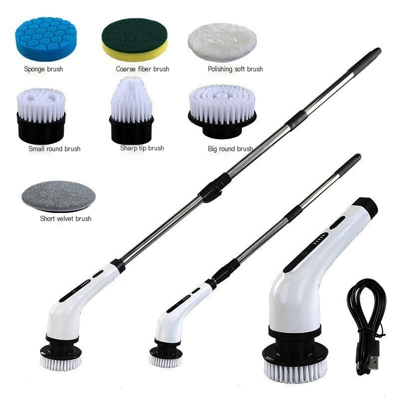 Extendable Wireless Electric Cleaning Brush Set (One Set)